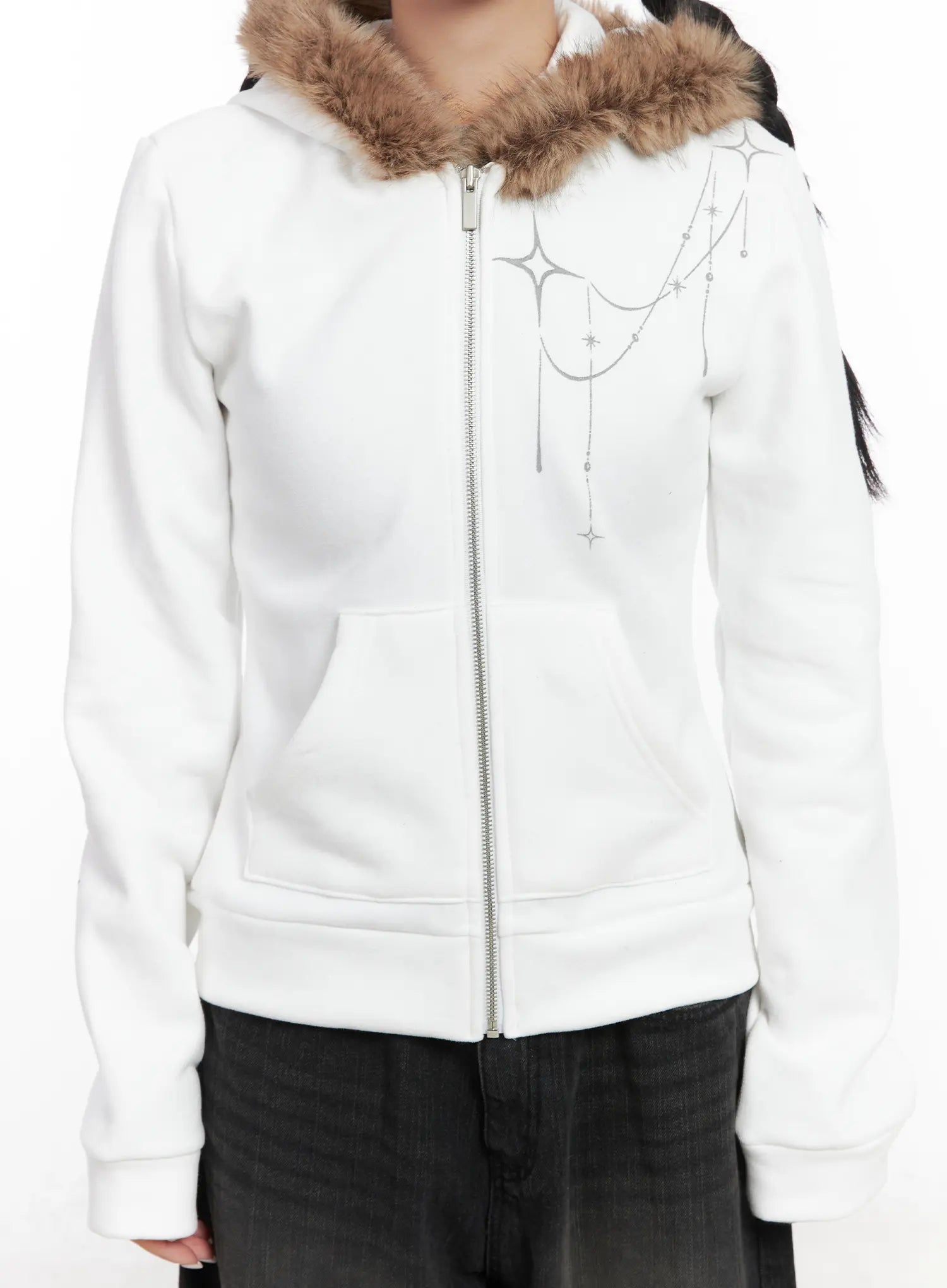 faux-fur-trim-cropped-hoodie-cn528