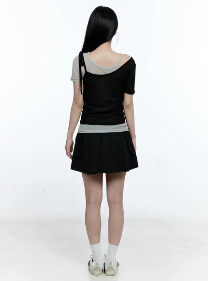 Layered Bow Short-Sleeve Tee CG513