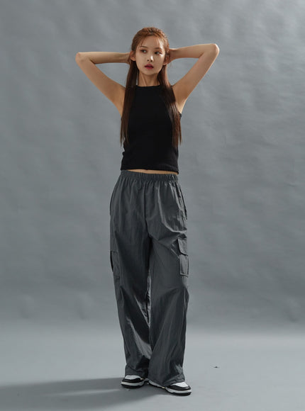 Loose Fit String Cargo Pants CG01