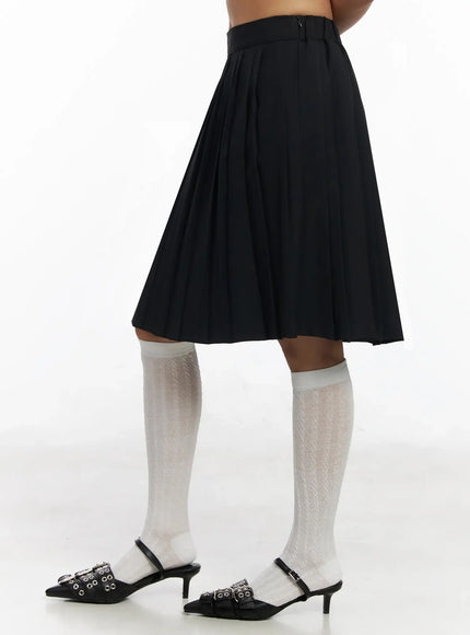 Pleated Midi Skirt IY504