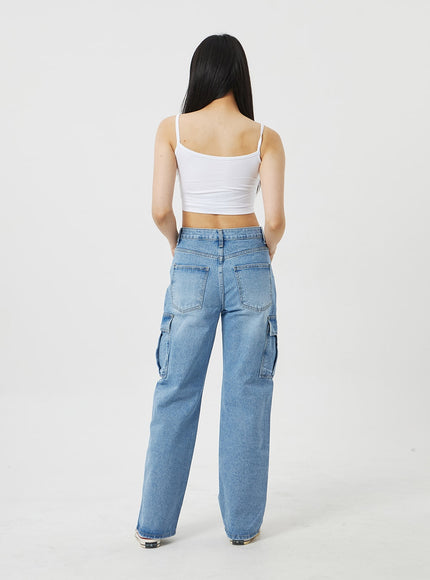 Wide Leg Cargo Jeans BF323