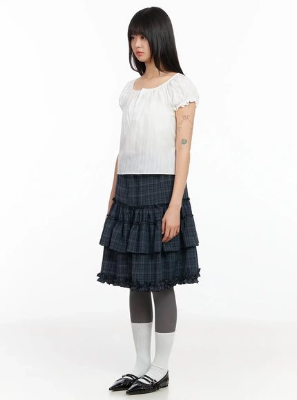 scoop-neck-button-placket-blouse-ia523