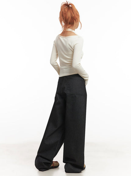 Kassandra Wide-Leg Baggy Jeans IA515