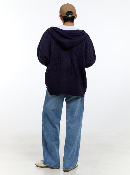 mens-cable-knit-hooded-zip-up-sweater-ig416