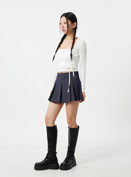 Lace Top And Cardigan Set CM324