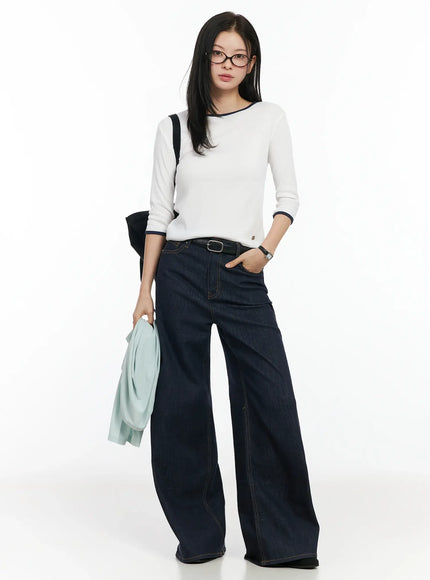 two-color-quarter-sleeve-top-im524
