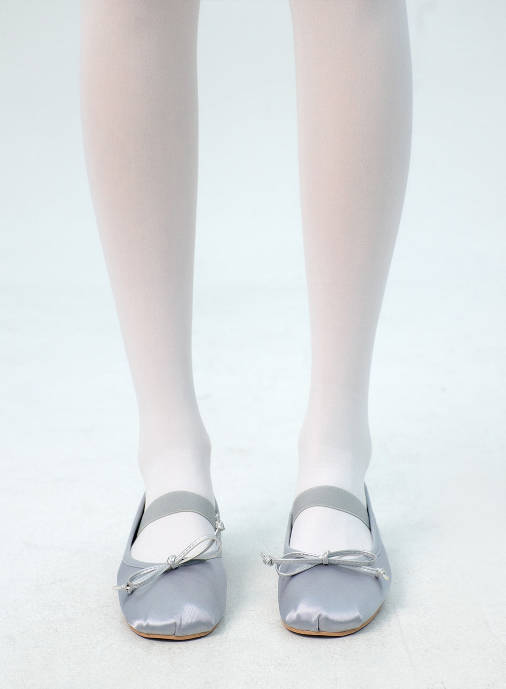 The white ribbon ballet flats hot sale