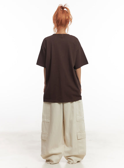 Golden Pup Graphic Oversize T-Shirt IM528