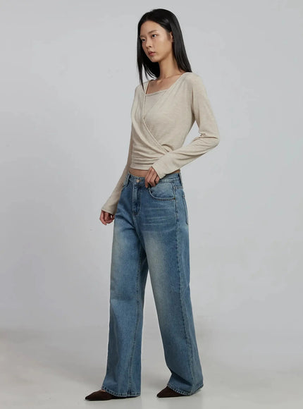 casual-wrap-v-neck-top-set-im520