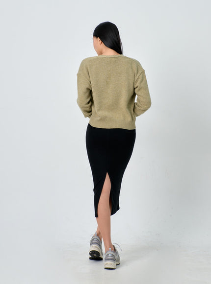 V-Neck Knit Cardigan IJ330