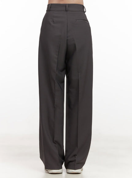 Classic Pintuck Wide-Fit Slacks IJ527