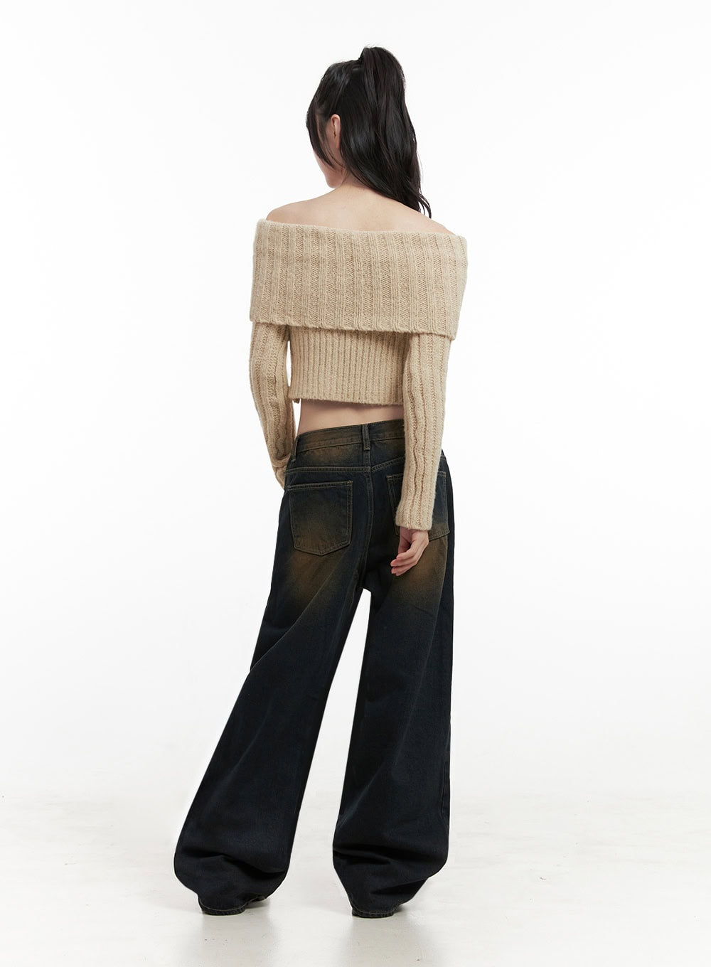 slim-fit-off-shoulder-sweater-id402