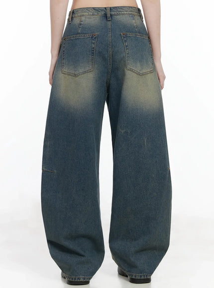 tata-vintage-dark-blue-washed-wide-leg-jeans-ij528