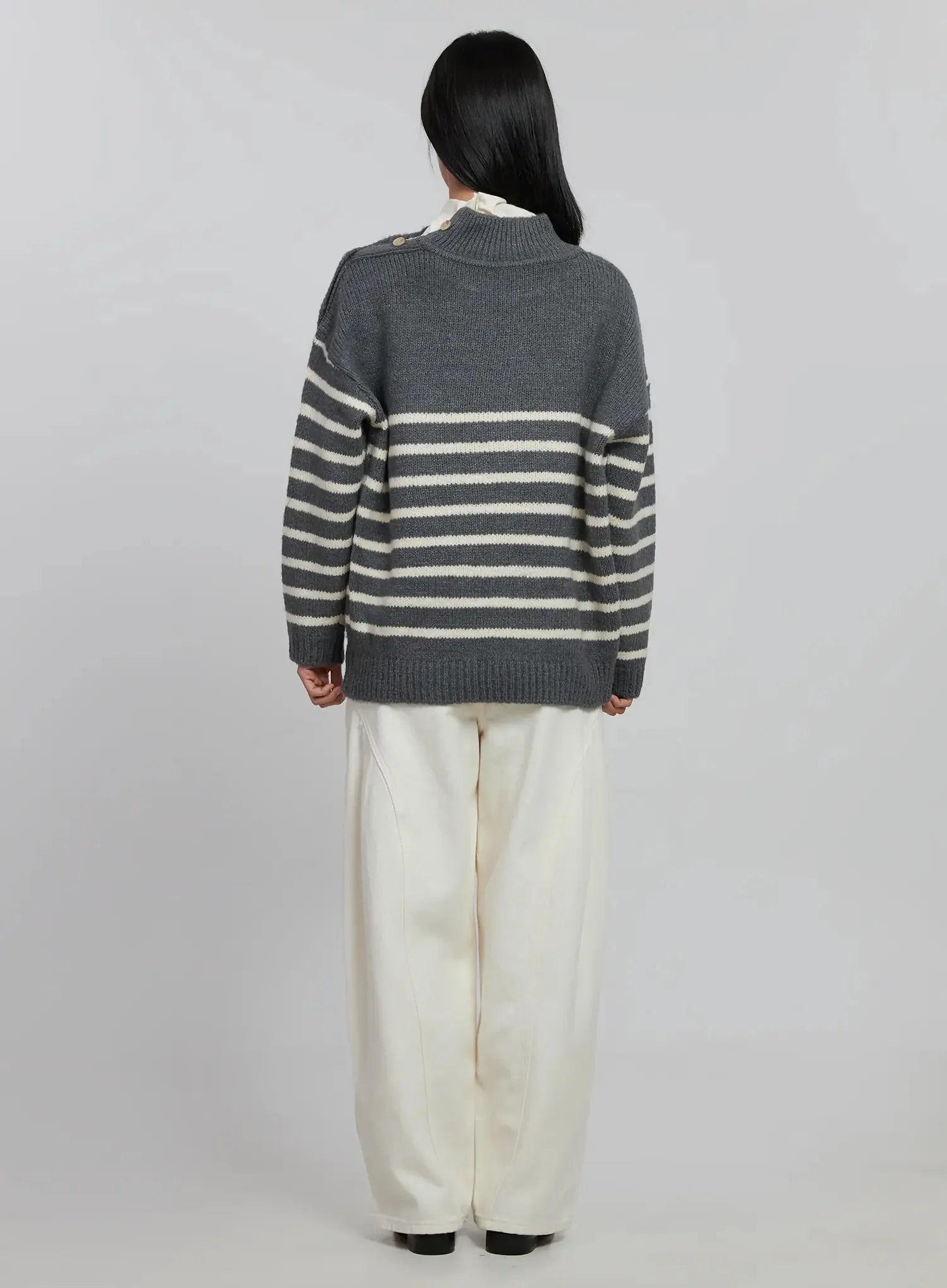 shoulder-cutout-striped-knit-sweater-id504