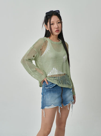 Mesh Sweater IF316