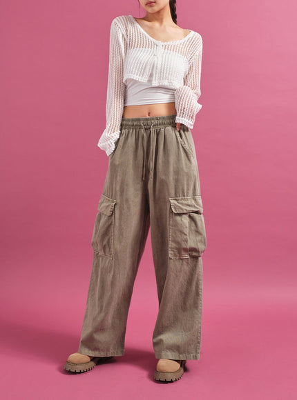 Sheer Mesh Crop Cardigan CY17