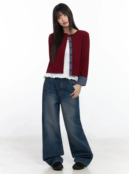 checkered-accent-fleece-cardigan-f517