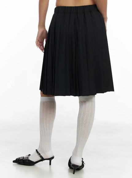 Pleated Midi Skirt IY504