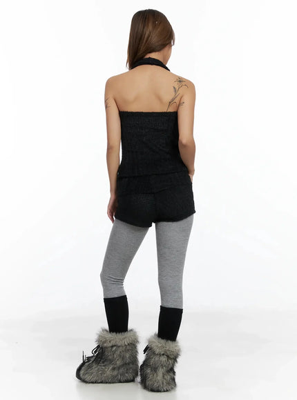 Textured Knit Turtleneck Top IN528