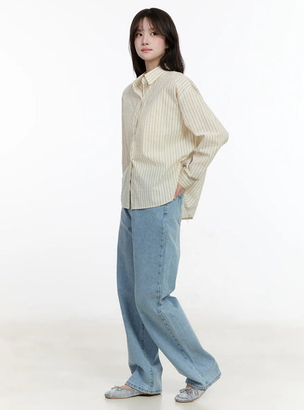 Striped Casual Long Sleeve Shirt CM510