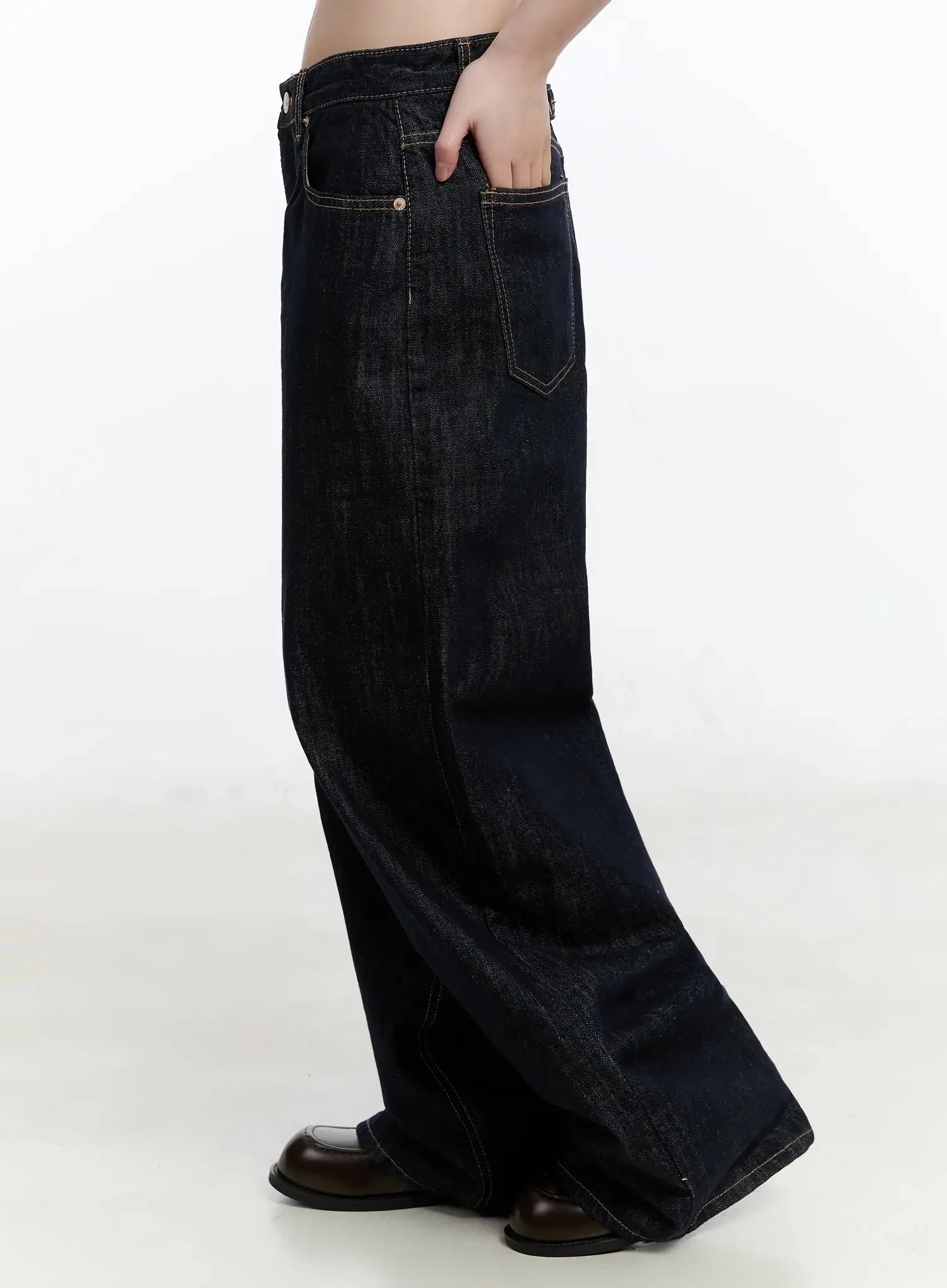 Dallas Dark Washed Wide Leg Jeans IM519