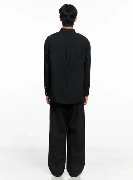 Men's Vintage Black Jeans IO517