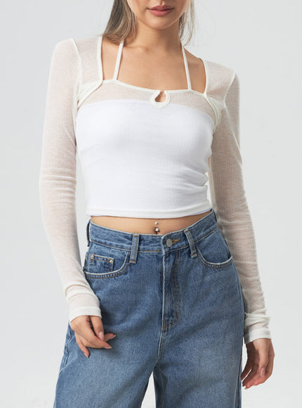 Wide Leg Mid-Wash Jeans CM331