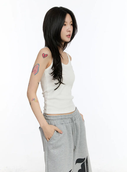 basic-ribbed-tank-top-ca506 / White
