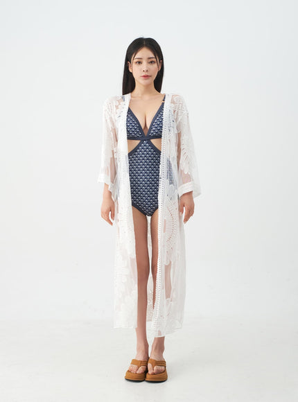 Sunflower Embroided Robe IJ13