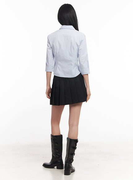 half-sleeve-slim-fit-collared-shirt-iy516