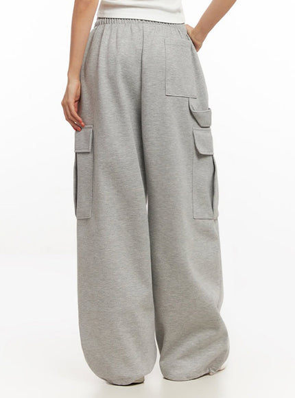 Comfy Cargo Wide-Fit Sweatpants IA504