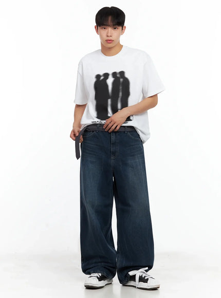 Men's Dark-Wash Vintage Jeans IL516