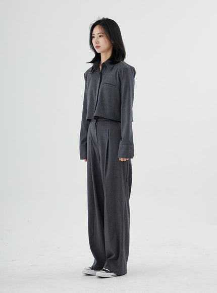 High Waist Maxi Tailored Pants ON11