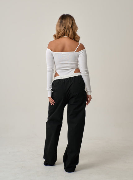 Off-Shoulder Thin Straps Bodysuit IN22