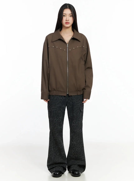 Urban Studded Bomber Jacket IA508