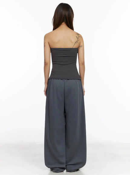 Ribbed Padded Tube Top IY504