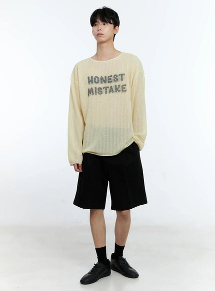 Men's Mesh Long Sleeve Graphic Top IG501