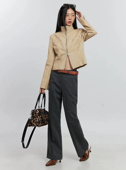 Biker Faux-Leather Jacket IS516