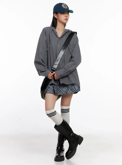 checkered-pleated-mini-skirt-is508