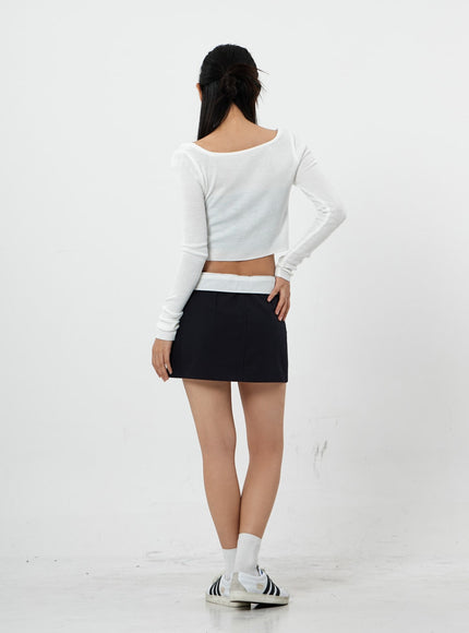 Square Knit Long Sleeve T-Shirt CS20