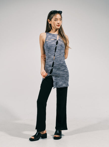 Slit Layered Mini Dress CJ03