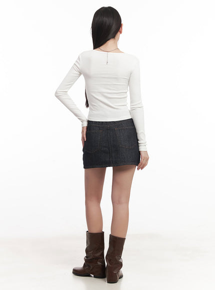 Lace-Up Corset Cardigan Top IM528