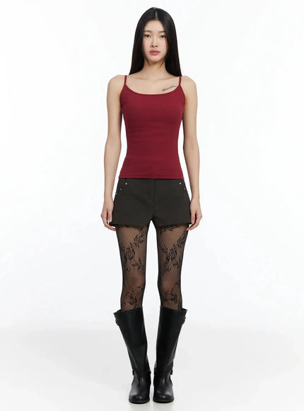 Basic Stretchy Ribbed Tank Top IM530