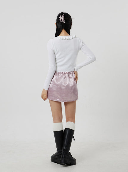 Satin Mini Skirt CJ330