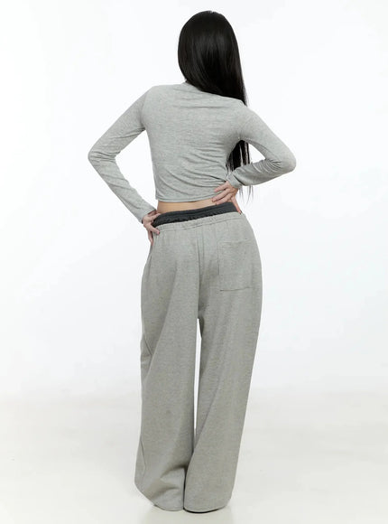 layered-button-baggy-sweatpants-io527