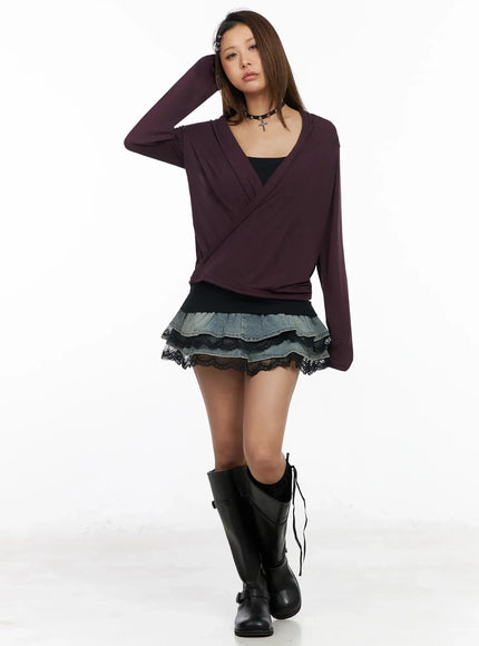 ruffle-lace-denim-mini-skirt-iy515