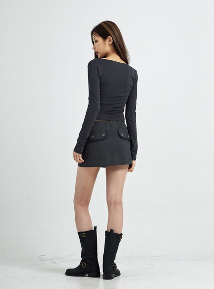 Square Crop Long Sleeve T-Shirt CS13