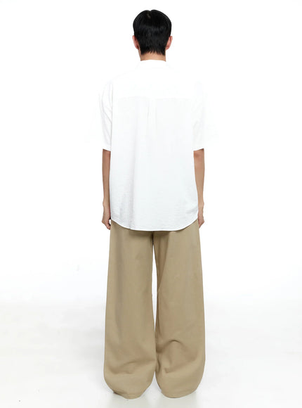 Men's Casual Crinkle Texture Shirt IG520