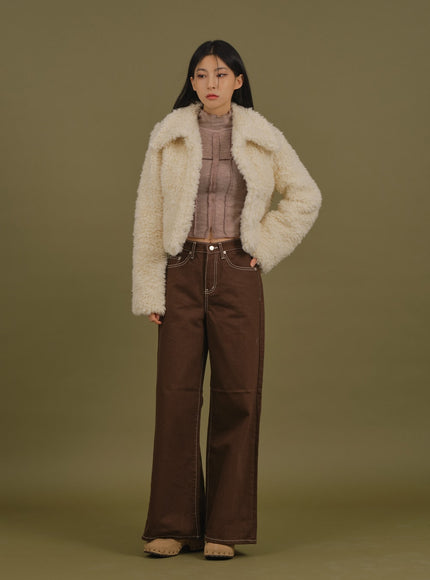 Faux Fur Cropped Jacket J6