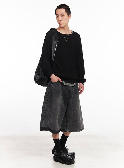 mens-washed-wide-fit-jorts-iy505